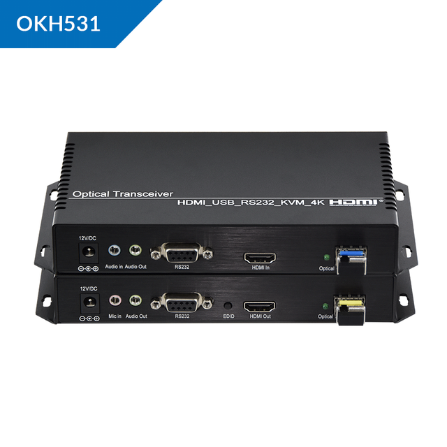 ORIVISION 4K@30 HDMI USB2.0 Optical Fiber Extender