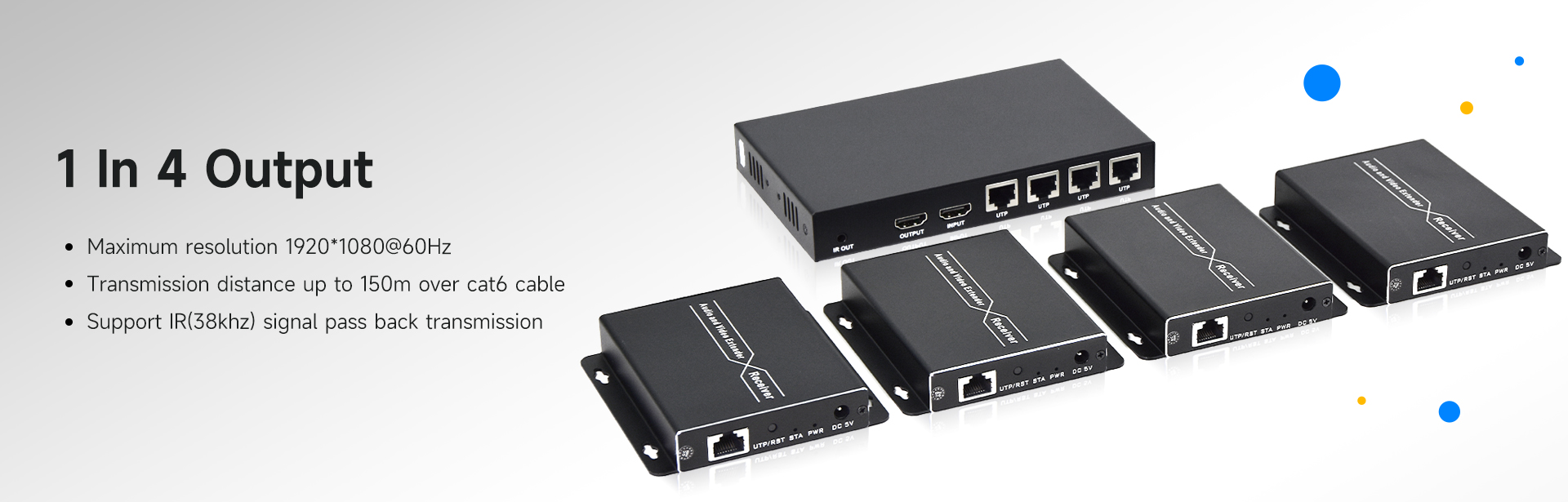 HDMI 1x4 Splitter Extender - 001