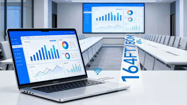 <span style="color:#333333;"><span style="font-size:24px;"><strong>164 FT/50M Transmission Range &amp; Stable Dual-Band WiFi</strong></span></span>