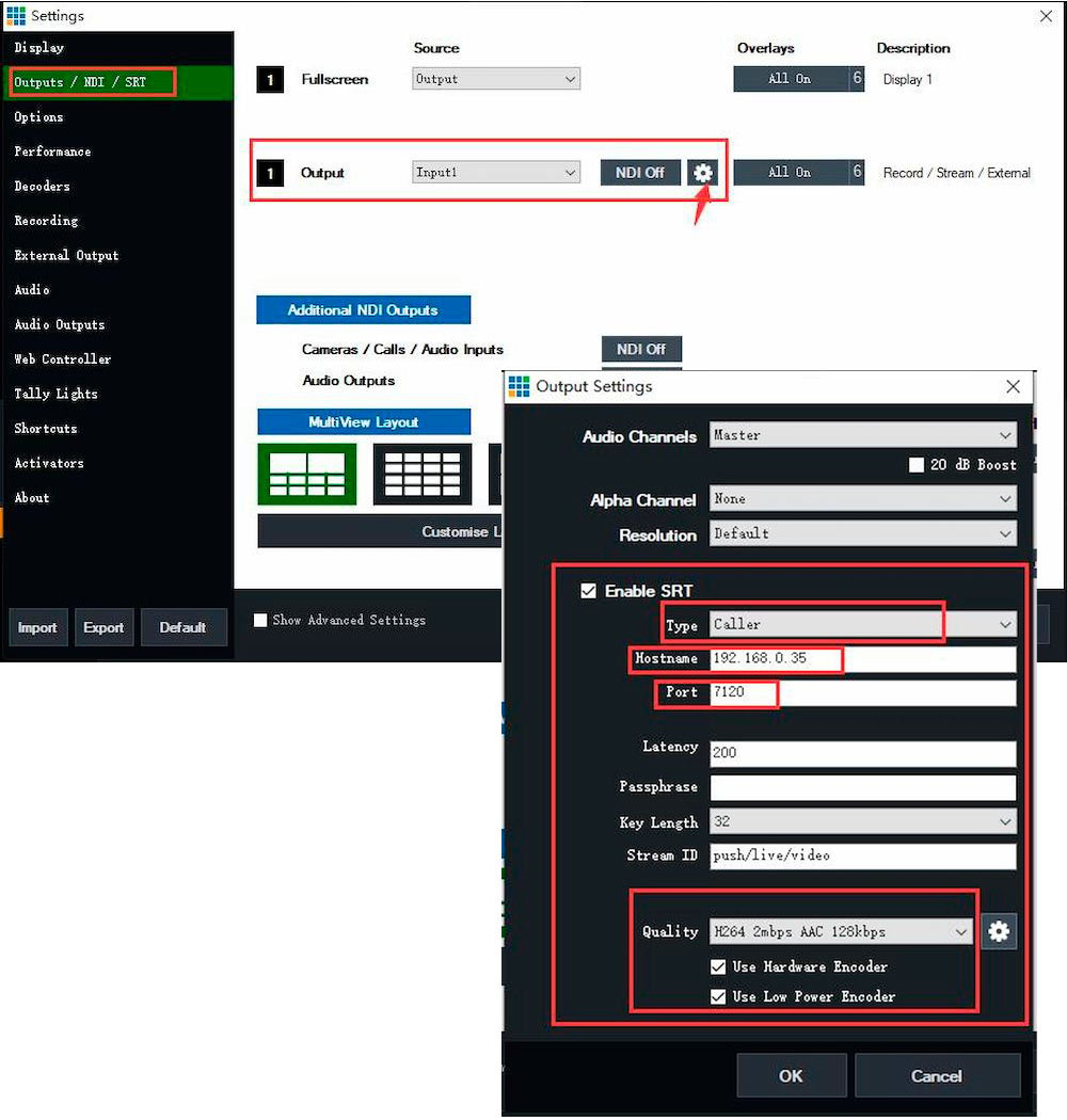 How Set the Video Encoder and Decoder on Vmix Software