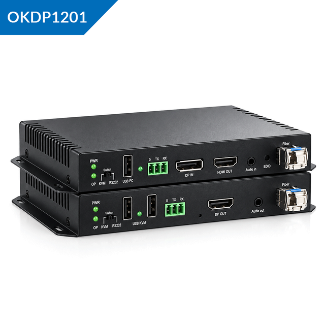 4K@60Hz Uncompressed DisplayPort KVM Fiber Optic Extender